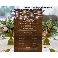 Rustic Wedding Welcome sign with program,Mason Jar wood Welcome sign with program,(030w) Rustic Wedding Welcome sign with program,Mason Jar wood Welcome sign with program,(030w)